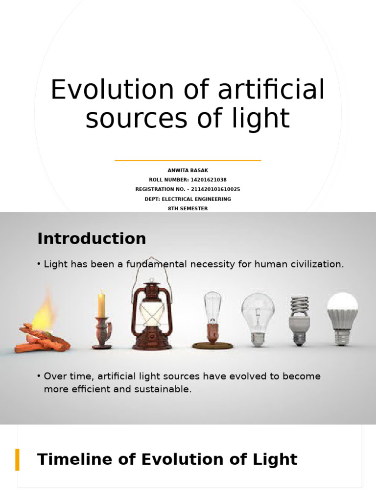 Evolution of Artificial Light Sources | PDF | Incandescent Light Bulb ...