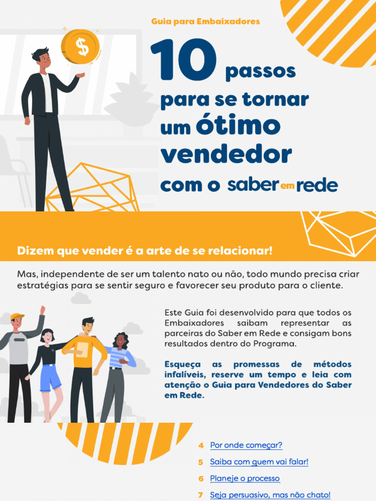 10 Passos para Se Tornar Um Ótimo Vendedor | PDF