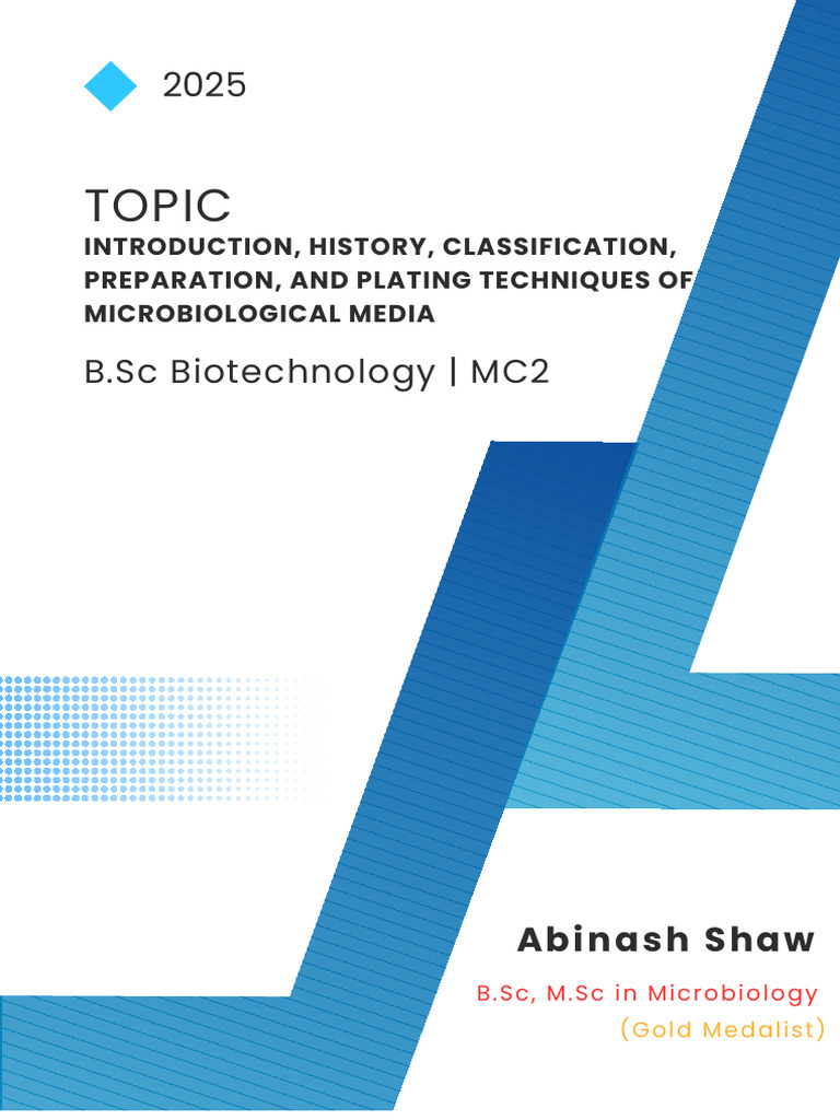 Microbiological Media: Techniques & History | PDF | Growth Medium | Agar