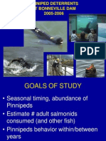 Pinniped Deterrents at Bonneville Dam 2005-2006: Fisheries Field Unit
