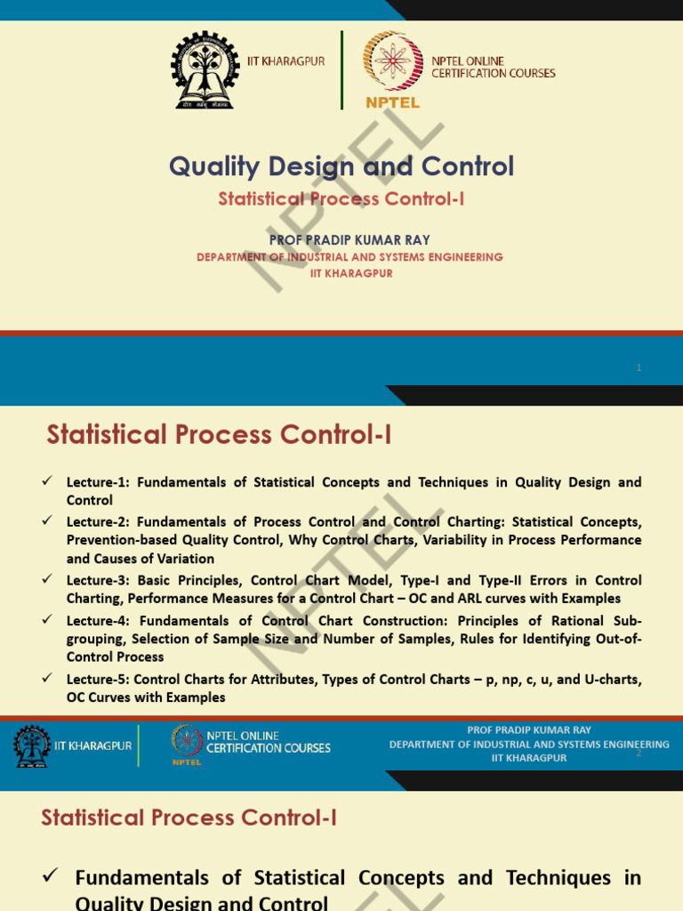 Statistical Process Control Fundamentals | PDF | Variance | Statistics
