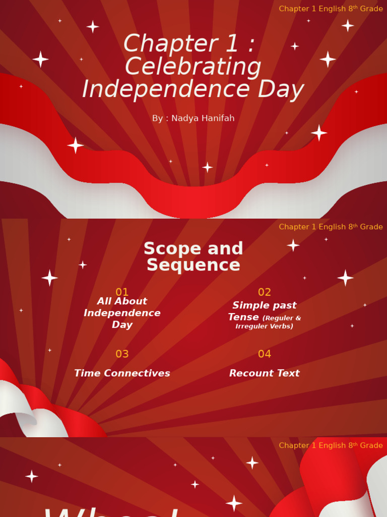 Chapter 1 Celebrate Independence Day Pdf English Language Planets