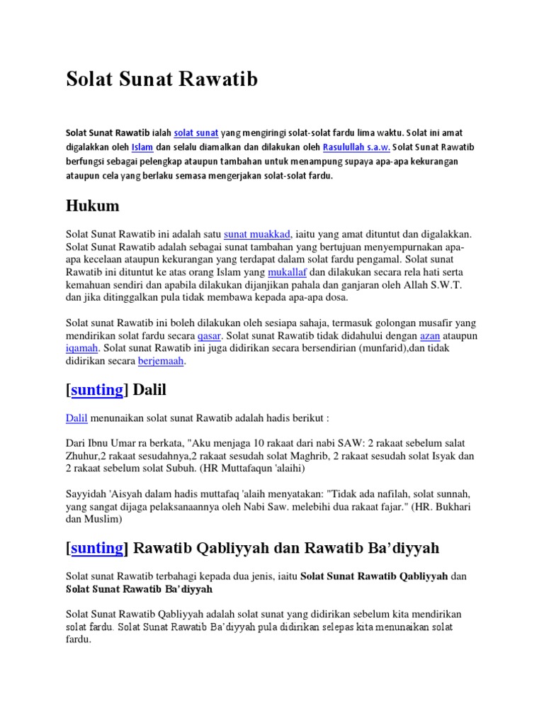 Solat Sunat Rawatib Pdf