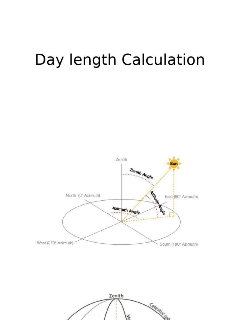 Day Length Calculation | PDF