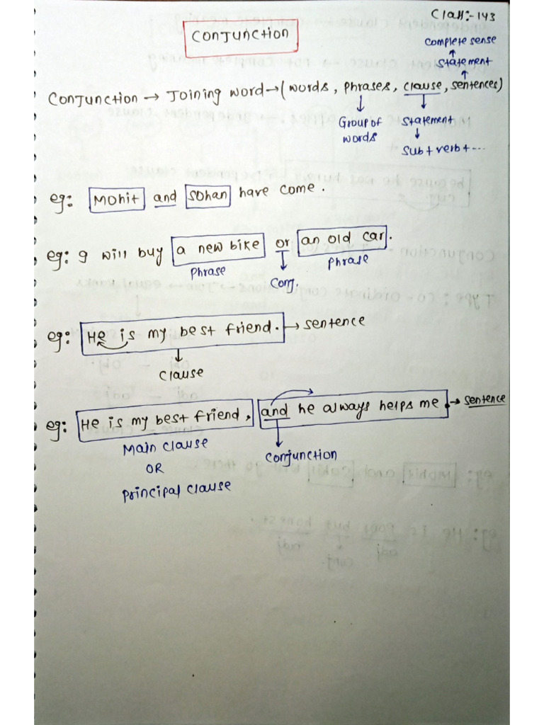 Conjunctions (My Notes) | PDF