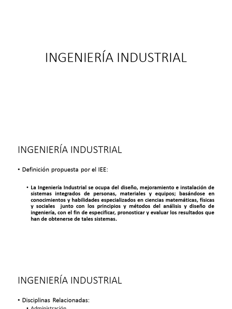 Ing Industrial+ Historia | PDF | Ingeniería Industrial | Ingeniería