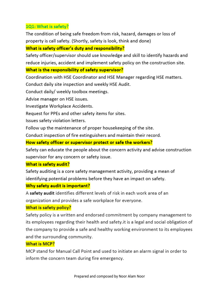 Safety Officer Duties and Responsibilities Guide | PDF | Scaffolding ...