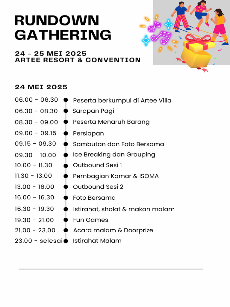 Rundown Gathering 24-25 Mei 2025 | PDF