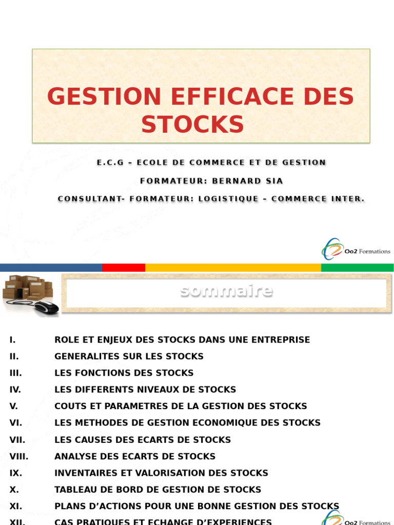 Gestion Optimale des Stocks en Entreprise | PDF | Stock | Marché (Économie)