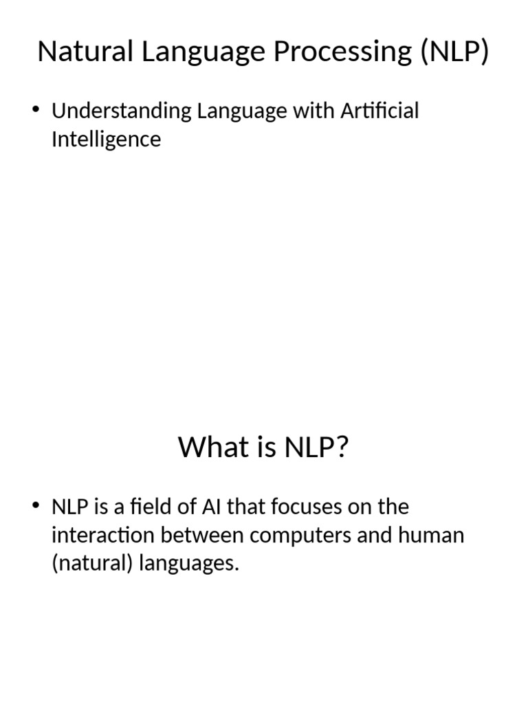 NLP Overview and Applications | PDF