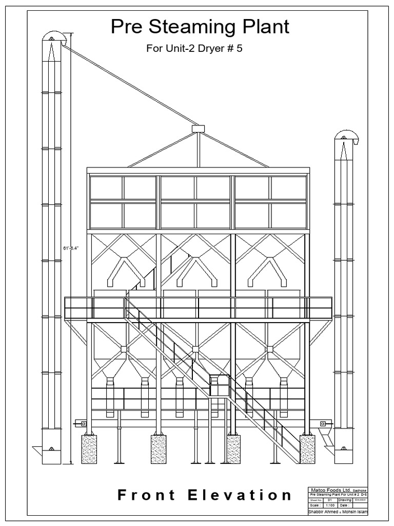 Pre Steaming Plant Drawing For D-5 | PDF