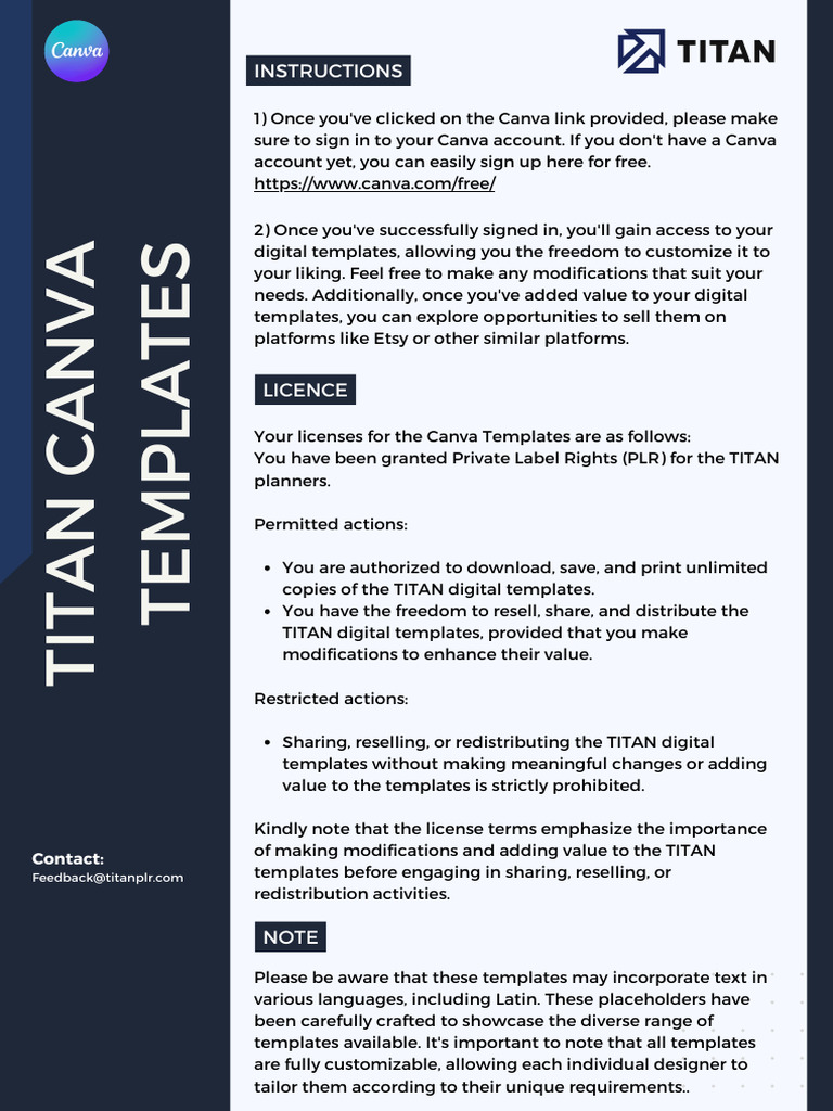 Read Me Canva Instructions | PDF