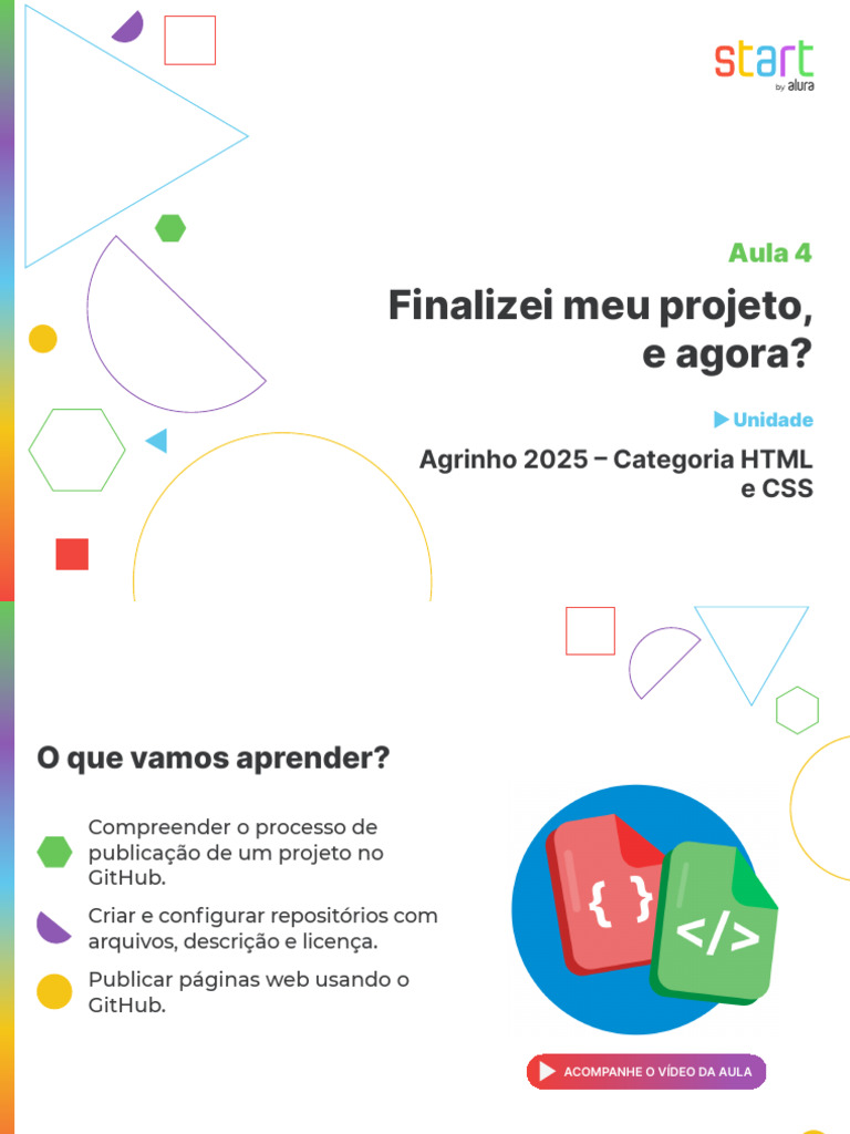 Publicação de Projetos no GitHub | PDF