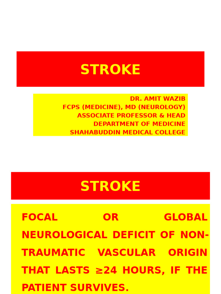 Understanding Stroke: Types, Symptoms, and Treatment | PDF