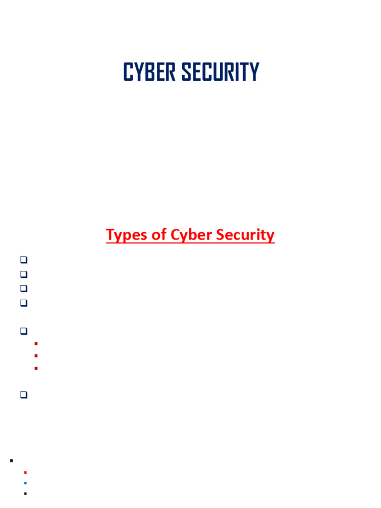 Types of Cyber Security Explained | PDF | Security | Computer Security