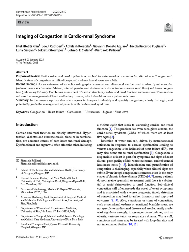 Imaging of Congestion | PDF | Heart Failure | Heart