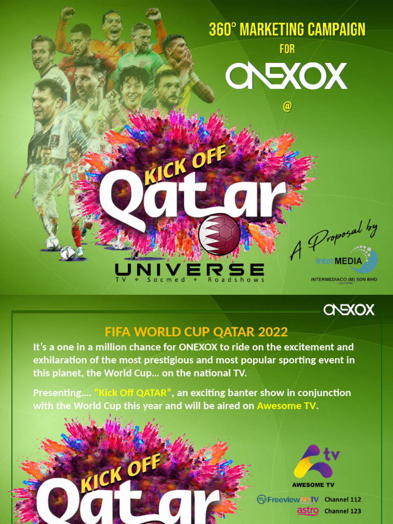 Kick Off Qatar Proposal For ONEXOX | PDF | Entertainment