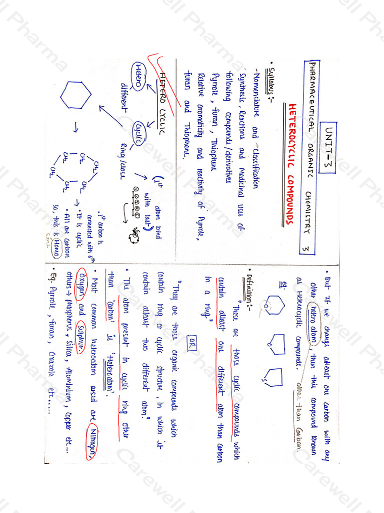Carewell Pharma Organic Chemistry Unit 3 | PDF
