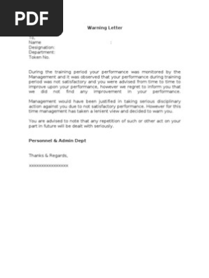 Poor Performance Sample Employee Termination Letter For Poor Work
Quality