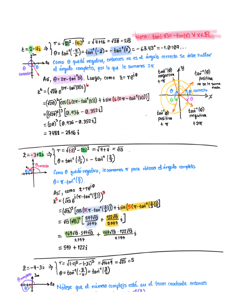 Potencias Complejas Máj | PDF