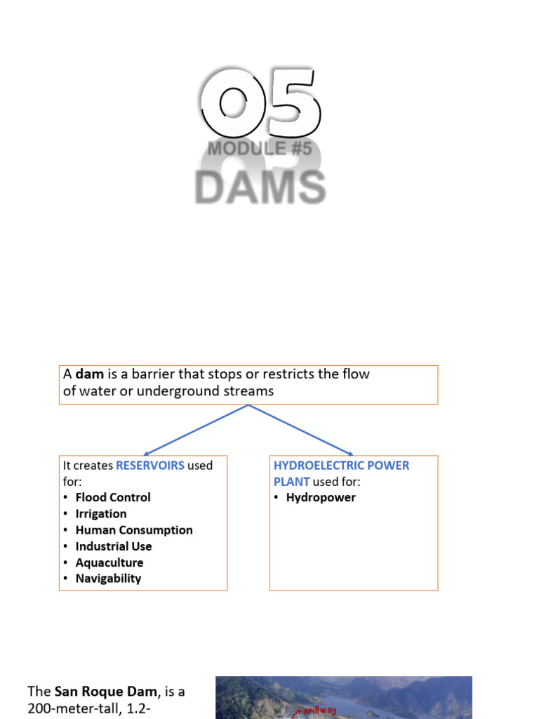 Types and Functions of Dams Explained | PDF | Dam | Hydroelectricity