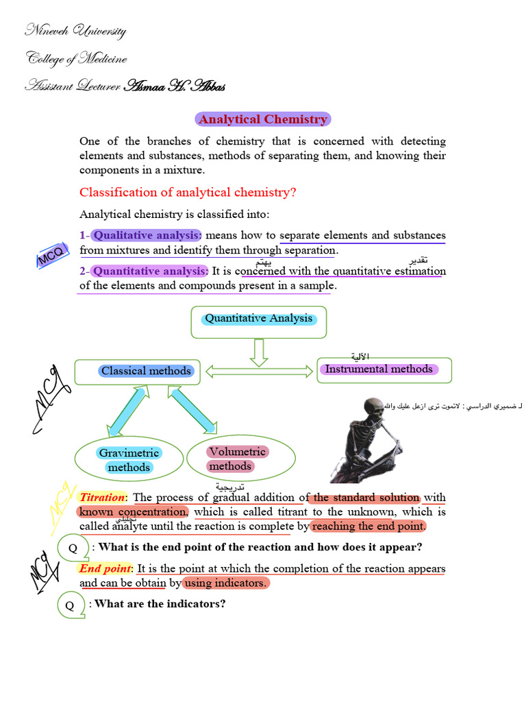 Analytical Chemistry: Titration Methods | PDF | Analytical Chemistry ...