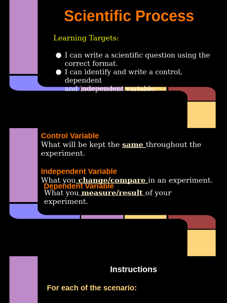 Understanding Scientific Variables and Questions | PDF