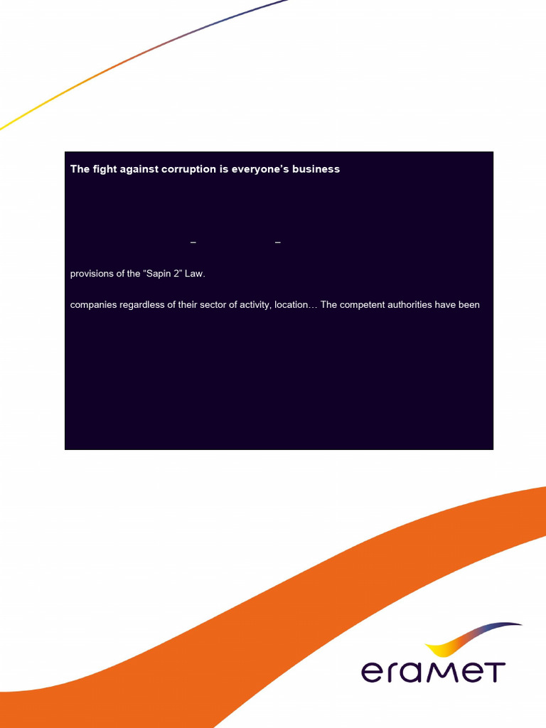 Eramet Anticorruption Policy Excom Signature English 2020 | PDF ...