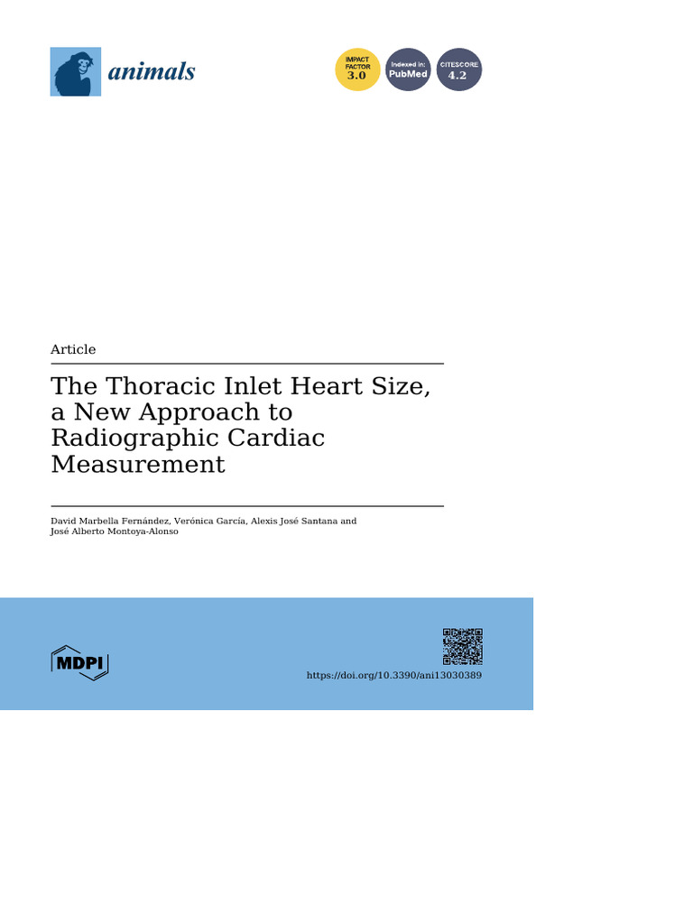 Thoracic Inlet Heart Size in Chihuahuas | PDF