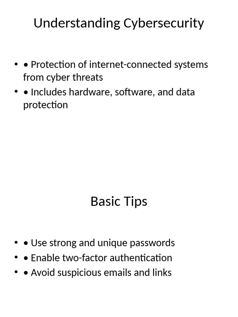 Cybersecurity Tips For Beginners | PDF