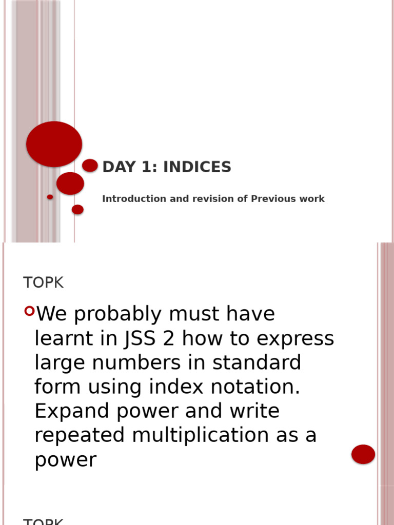 Understanding Indices and Standard Form | PDF | Multiplication | Numbers