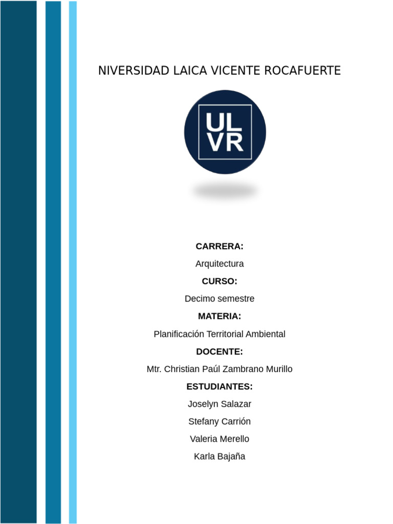 Planificación Territorial Ambiental Pdf Entorno Natural