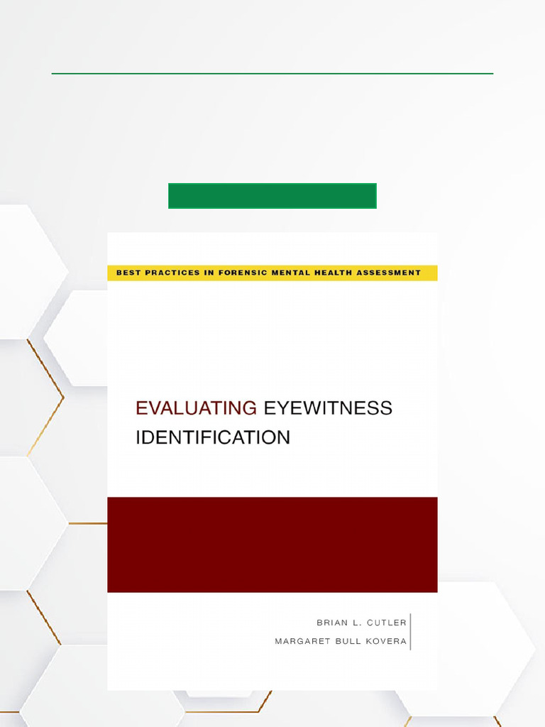 Evaluating Eyewitness Identification ISBN 0195372689, 9780195372687 PDF ...