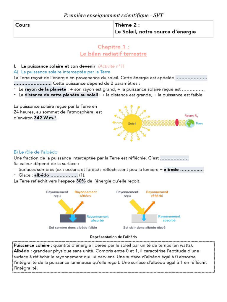 Bilan radiatif terrestre et effet de serre | PDF | Effet de serre | Terre