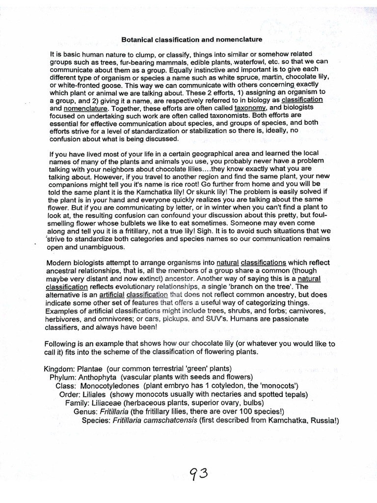 Understanding Botanical Taxonomy and Nomenclature | PDF | Species ...
