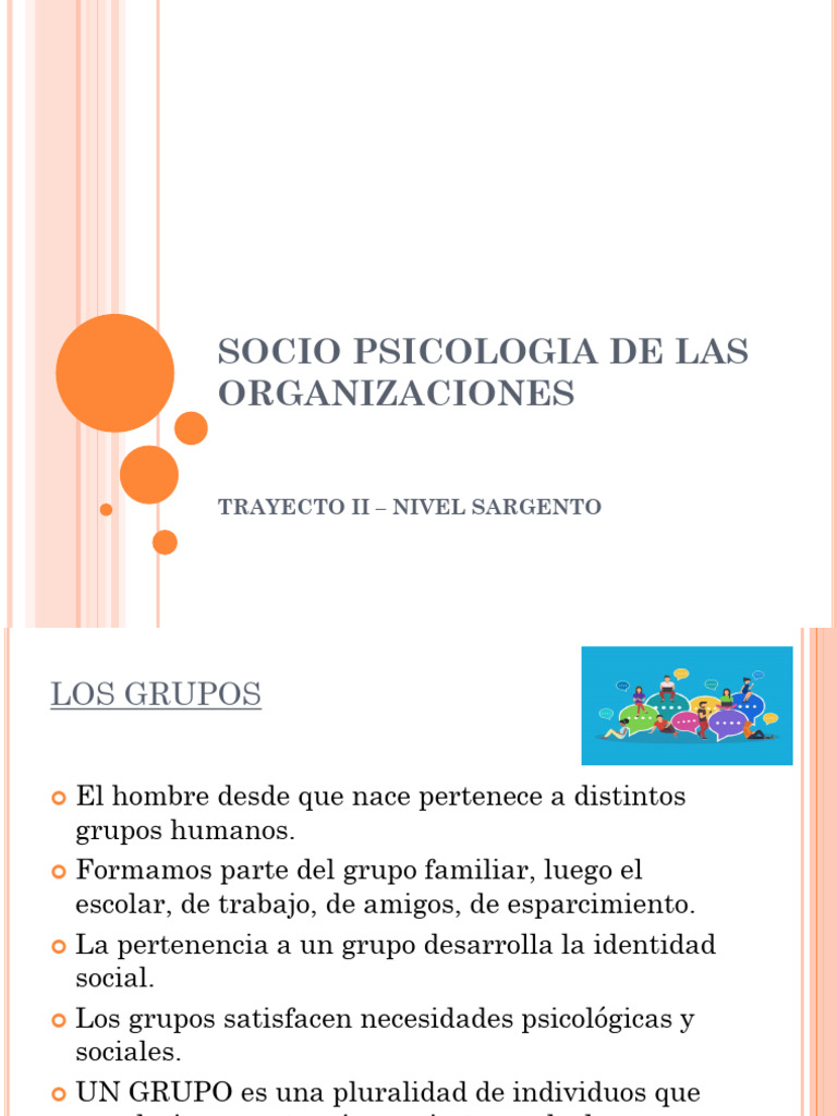 Psicología de Grupos en Organizaciones | PDF | Comunicación ...
