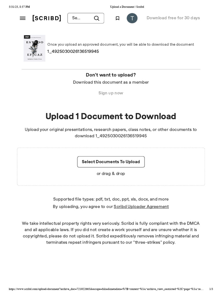 Upload Documents to Scribd Easily | PDF | Scribd | Computing