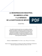 La Modernizacion Industrial en America Latina y La Herencia de La Sustitucion de Importaciones - Carlota Pérez
