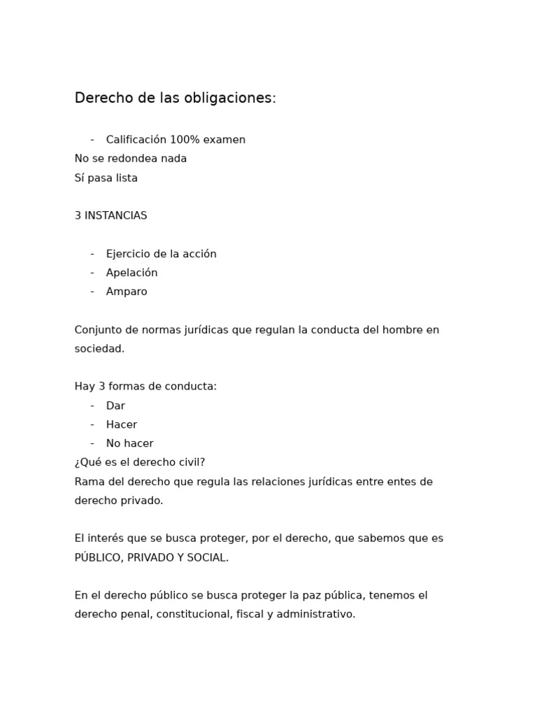 Derecho de Las Obligaciones | PDF | Pagos | Daños y perjuicios