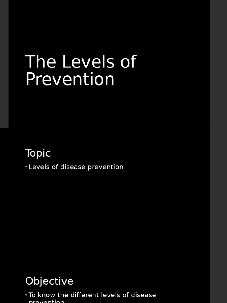 Levels of Prevention | PDF | Preventive Healthcare | Health Care