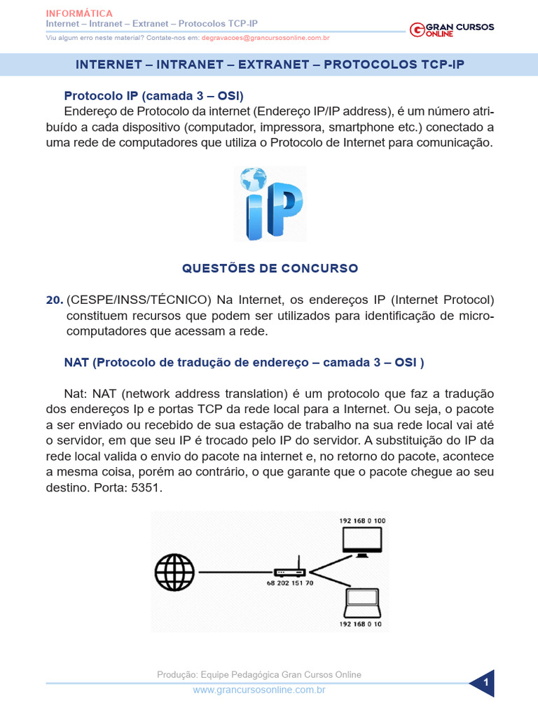 Protocolos TCP/IP e suas Aplicações | PDF | Protocolo de controle de ...