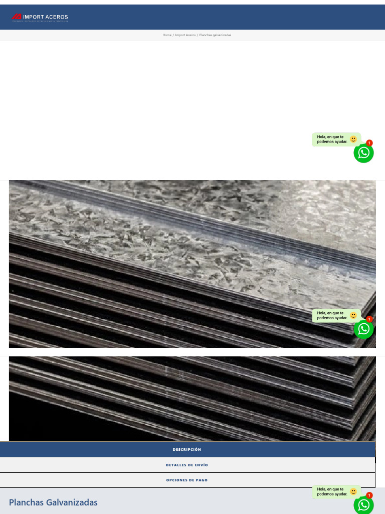 Planchas Galvanizadas de Acero | PDF | Ingeniería mecánica | Materiales ...
