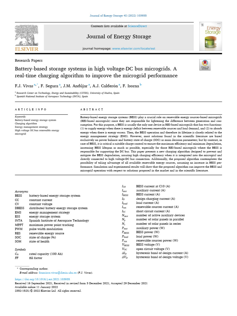 Real-Time Charging Algorithm for BESS | PDF | High Voltage Direct ...