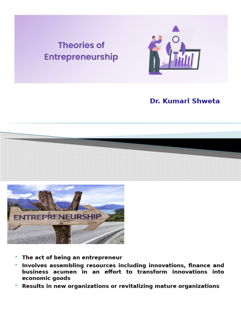 Key Theories of Entrepreneurship | PDF | Entrepreneurship | Liberal ...