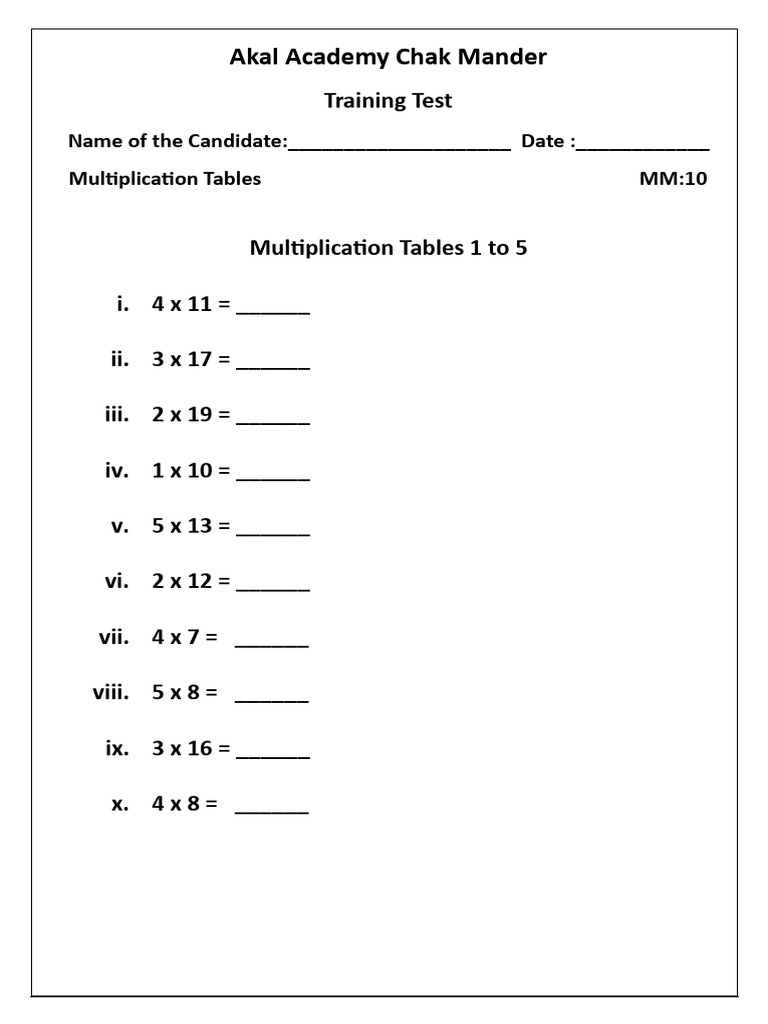 Tables | PDF
