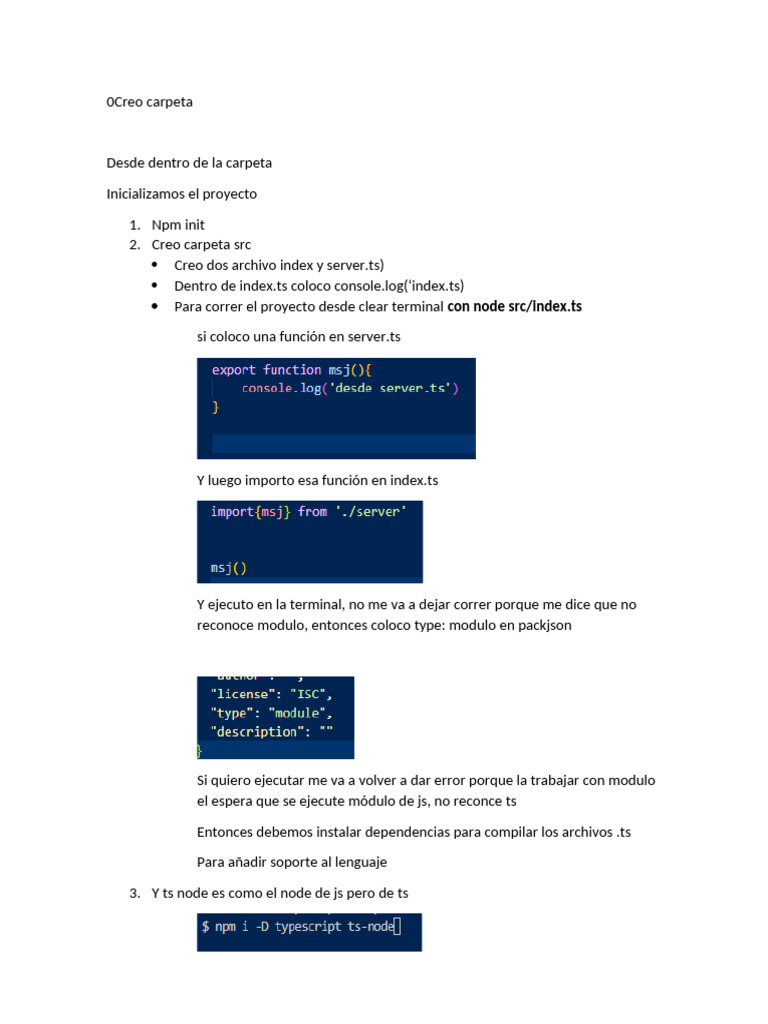 Configuración de TypeScript con Node.js | PDF