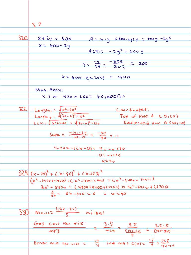 Calc Homework 4.7 - 3.8 | PDF