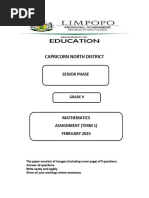 Grade 9 Maths Revision Test Term 1 2025 | PDF | Multiple Choice ...