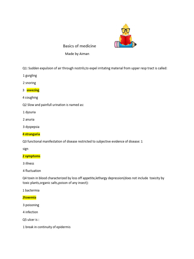 Medical Terms and Conditions Overview | PDF | Diseases And Disorders ...