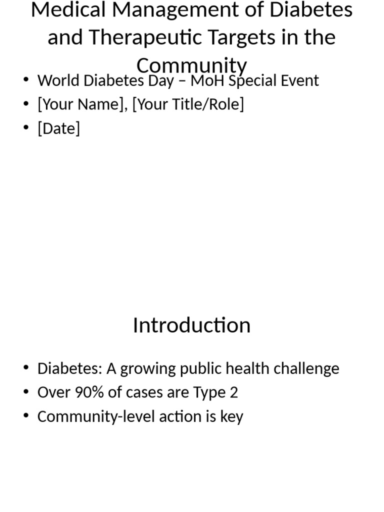 Diabetes Management and Community Care | PDF